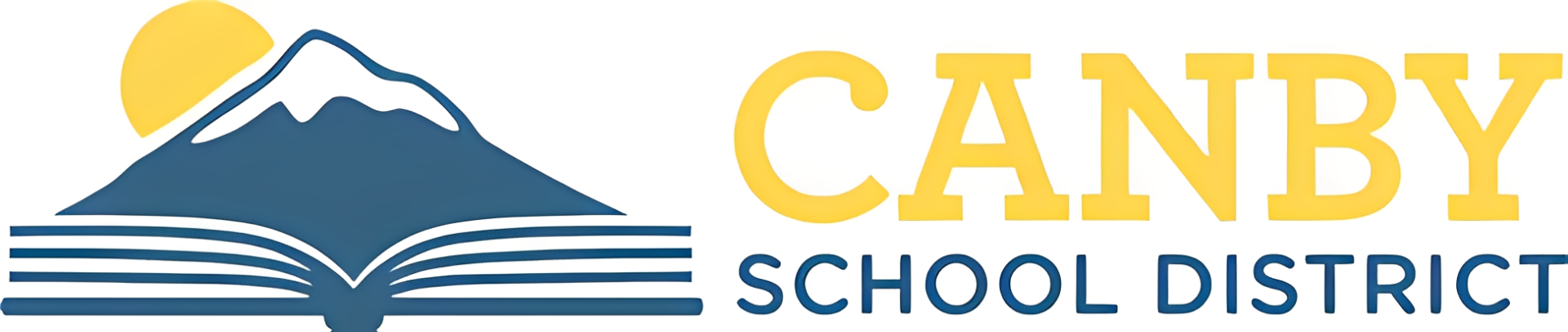 Canby School District logo with mountain illustration.